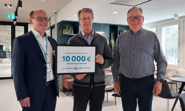 LähiTapiola Pohjanmaa 10 000 € lahjoitus