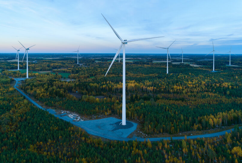 vindkraft Bilden är tagen vid EPV:s vindpark i Torkkola. Foto: Christoffer Björklund