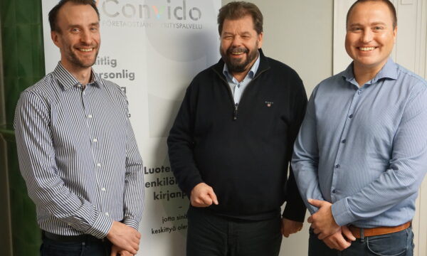 Joel Granholm, Kjell Ahläng, Mikael Finnäs Convido Företagstjänst Vasa Korsholm Malax