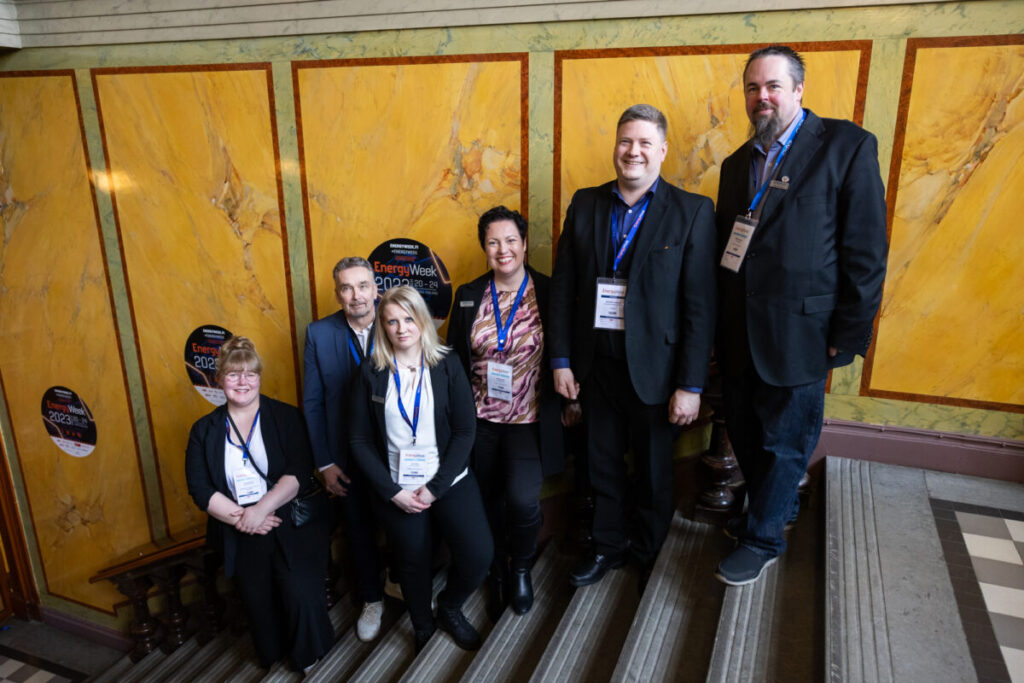 EnergyWeek is arranged in collaboration with many organisations. This photo shows part of the organising team, with Kristoffer Jansson second from the right.