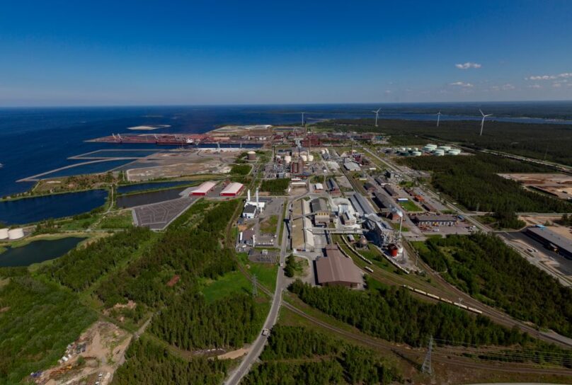 Drönarbild av Kokkola Industrial Park (KIP).