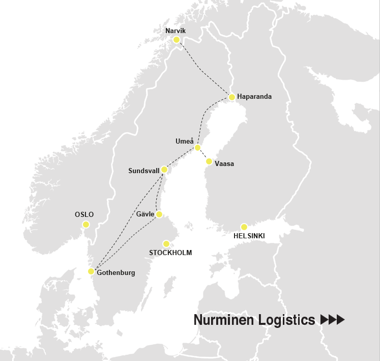 Nurminen Logistics karta