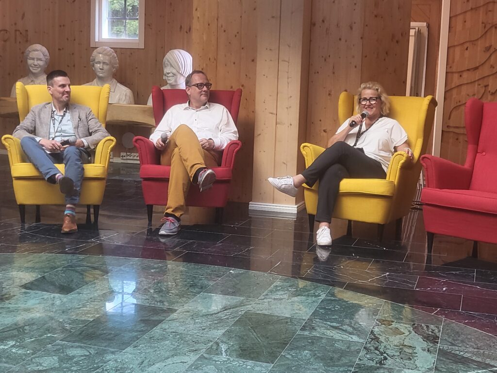 Janne Peltola, Tomas Häyry, Miapetra Kumpula-Natri, wasa future festival