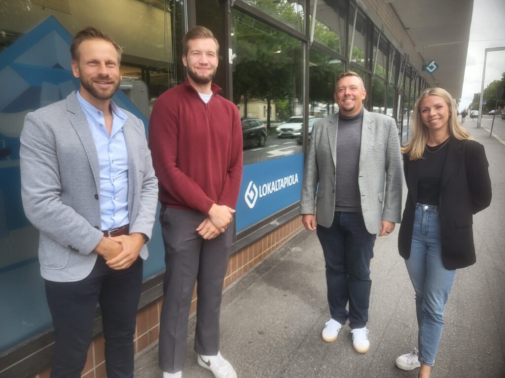 Filip Riska, Johannes Karf, Matilda Hassel, Mika Mäkisalo, LokalTapiola Österbotten, LähiTapiola Pohjanmaa