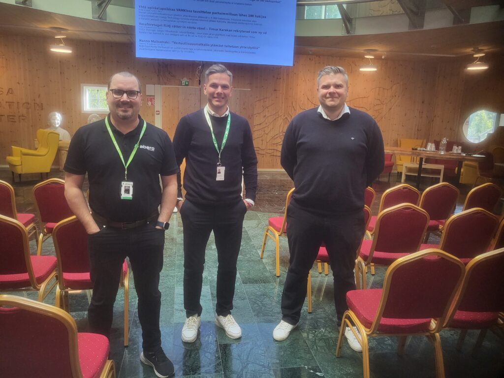 Robert Granholm, Sebastian Strandvall, Andreas Lindroos, Abero Tehcnologies, Fennia