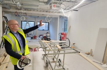 "Mycket teknologi och många dataskärmar kommer att fylla väggarna i det nya utrymmet", säger Mikael Löfqvist.