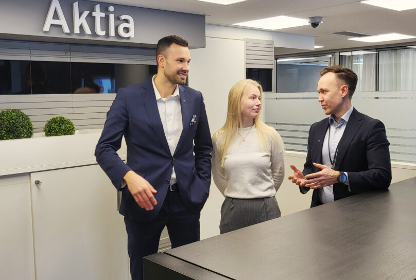 Lucas Nordlund, Sara Hänninen, Jonathan Salo, Aktia, Kokkola, Karleby