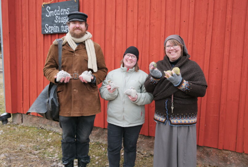 Martin Backman-Witting, museipedagog vid Stundars, är upphovsmannen bakom äventyret Kaffi tå! Nina Sten från KulturÖsterbotten är projektledare för Bothnia Business Heritage och Liselott Nyström Forsén museiamanuens vid Stundars.
