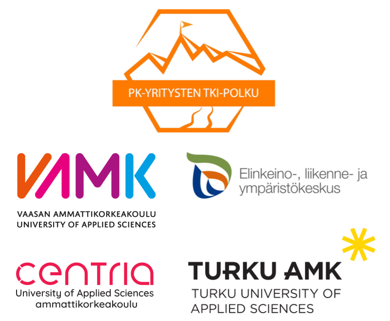 Logot: PK-YRITYSTEN TKI-POLKU; ELY-keskus; VAMK; Centria; Turku AMK