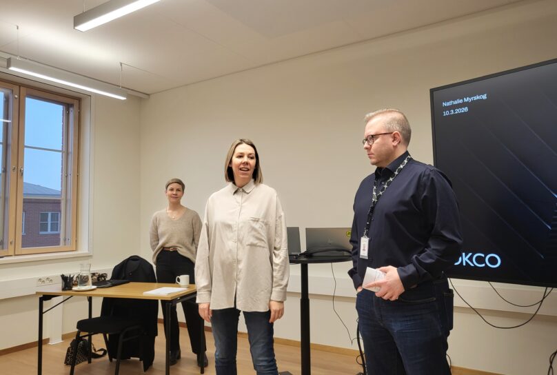 Nathalie Myrskog, Johanna Långskog, Matias Båsk. Korsholms kommun, DKCO
